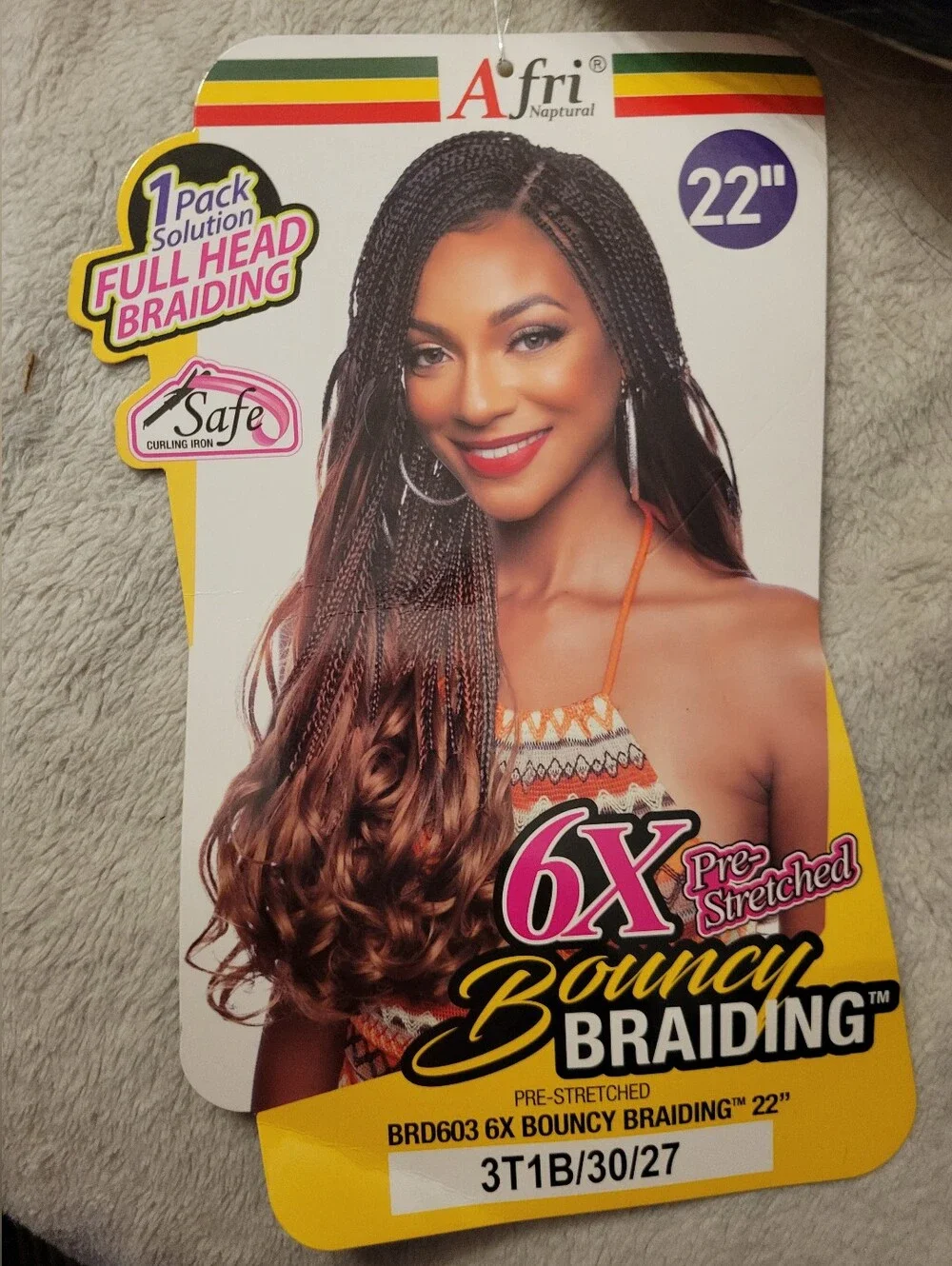 Bouncy Braiding Hair - Ombre Black to Brown (3T1B/30/27)